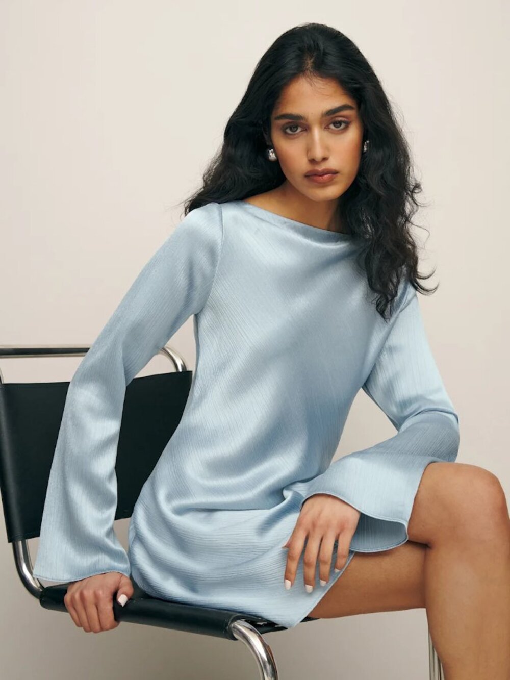 Like-New Reformation Pike Satin Dress XS